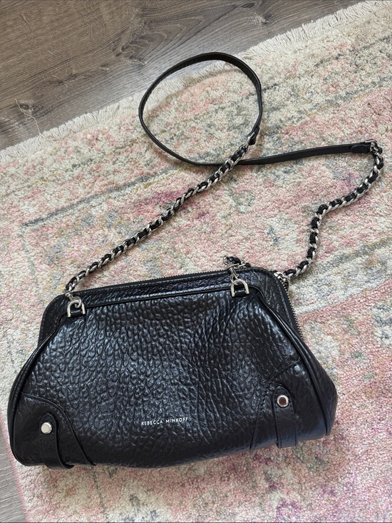 Rebecca Minkoff Handbags - Rebecca Minkoff Black Pebbled Leather Crossbody Bag